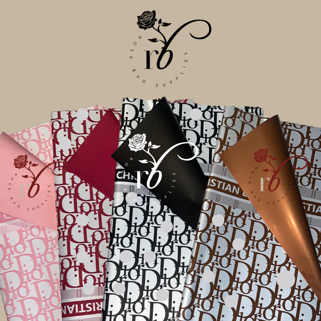 Luxury Floral Wrapping Paper -- 20 Sheets.